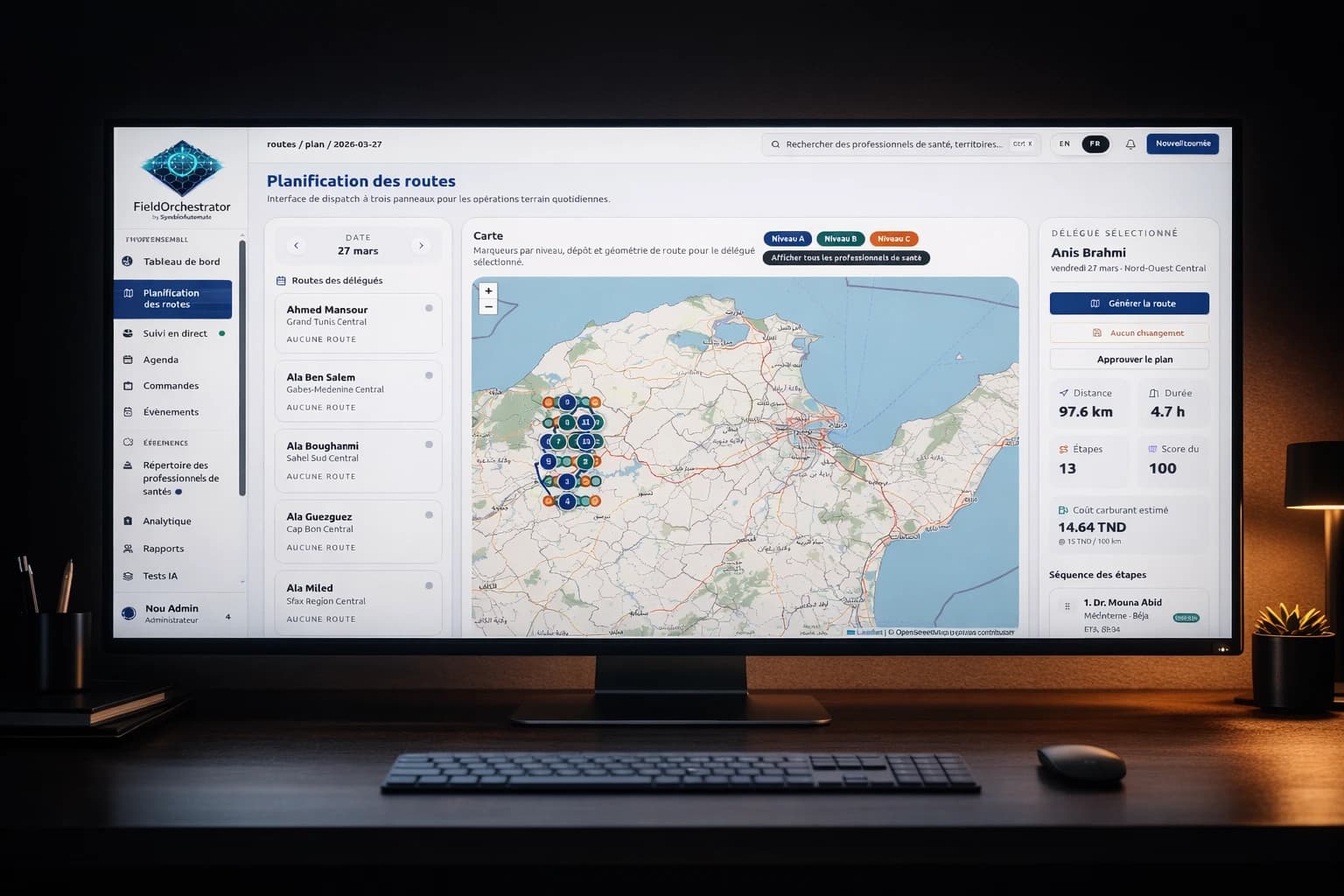 FieldOrchestrator dashboard